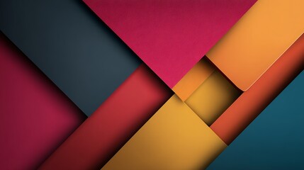 Poster - Geometric shapes with color variations create a modern design