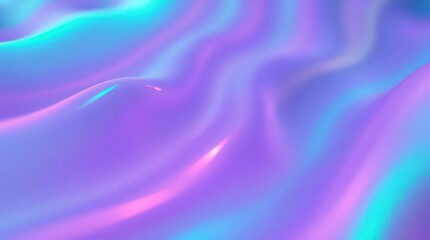 Poster - Colorful waves of iridescent light dance gracefully in soft, dreamlike patterns across the canvas at sunset