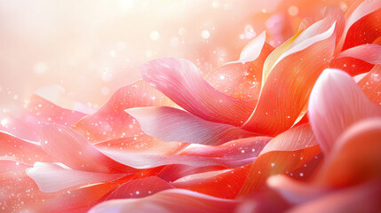 Aufkleber - Captivating 3D background featu realistically rendered petals in 4K resolution, showcasing a gentle and romantic aesthetic with light and airy composition.