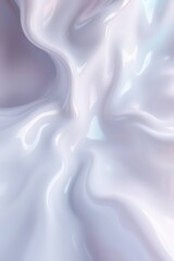 Poster - Swirling waves of soft cream create an ethereal aesthetic in a dreamy space at dawn
