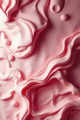 Poster - Swirls of creamy pink texture evoke delicacy and artistry in an abstract display of color and form