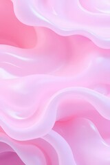 Poster - Soft flowing pink waves evoke feelings of tranquility and delight in a serene digital landscape