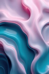 Aufkleber - Vibrant swirls of color merge in an abstract composition evoking a sense of fluidity and depth during a serene moment