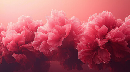 Aufkleber - Abstract bloom design in 4K resolution presents a realistic 3D background with delicate pink floral textures and subtle gradients, creating a soft visual.