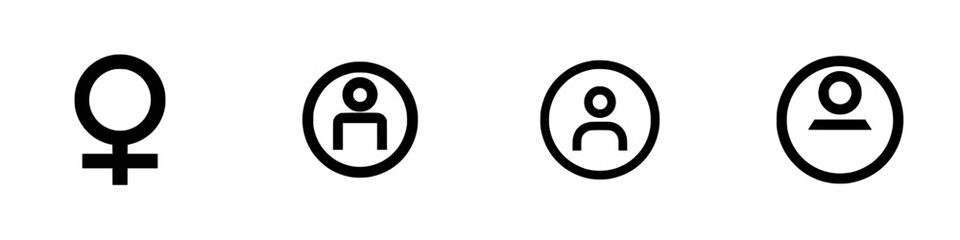 Poster - Vector illustration icons representing gender and individual identification in a simplified design suitable for various applications