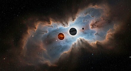 Wall Mural - detailed rendering: 2mass j044144 b - young planetary companion