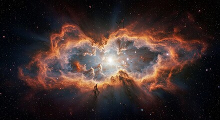 Wall Mural - dramatic space scene: gq lupi b - planetary formation in outskirts