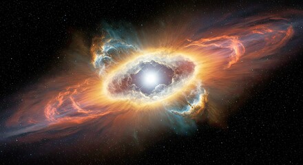 Wall Mural - dramatic visualization: proplyd 133-353 - evaporating protoplanetary disk