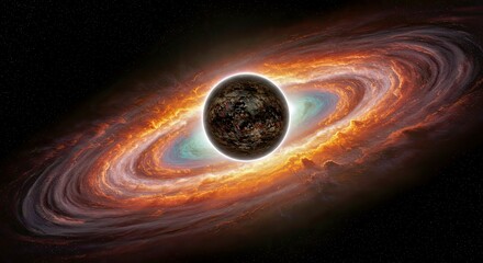 Wall Mural - vivid rendering: kr muscae b - massive forming planetary object