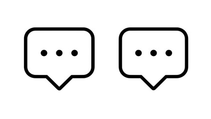 Poster - Modern illustrations on a white background make up this logo template, which includes a set of chat and speech bubble icons for multiple uses