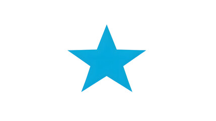 Aufkleber - Vibrant Blue Star Symbolizing Creativity and Inspiration Against a Minimalist Background