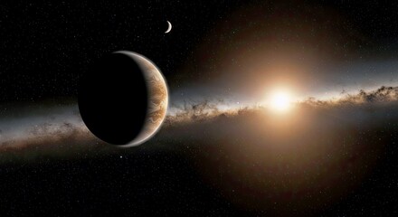 Wall Mural - hip 79098 b orbiting outer edges of young stellar system