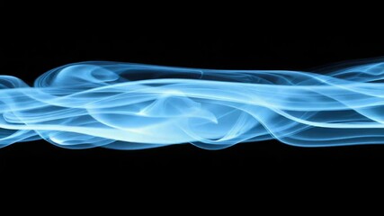 Poster - A close-up shot of blue smoke on a dark background, great for illustrating atmospheric or mysterious scenes