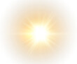 Radiant Starburst Glow — Vibrant Solar Beams, Fiery Highlights, and Sparkling Light Effects for Abstract Power Designs and Transparent Decorative Elements
