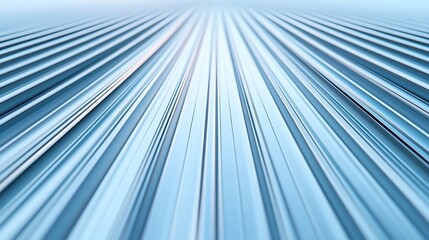 Poster - Ribbed Metal Roof Texture, showcasing intricate patterns, smooth reflections, and symmetrical design elements, ideal for architectural analysis or material study.