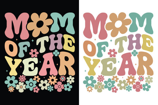Groovy Mom Typography Design, Mom Quotes, Best Mom Ever, Gift For Mother