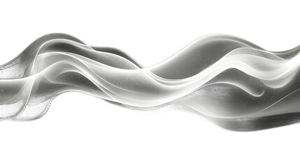 Poster - Ethereal Waves of Light and Shadow: A Captivating Display of Movement and Grace in an Abstract Form