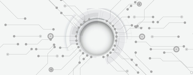 Poster - Abstract circuit board technology concept background
