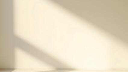 Poster - Serene Interior, Warm diffused sunlight gracefully illuminates a minimalist room, creating a peaceful and inviting ambiance for relaxation and contemplation