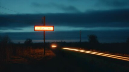 Aufkleber - A street sign on the side of a road with clear directions and information