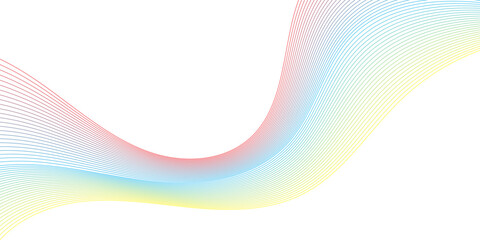 Leinwandbilder - colorful wavy lines background isolated