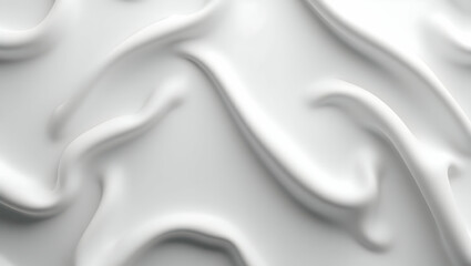 Poster - Silken Smoothness, Abstract Pearl Gray Fabric with Delicate Drapes and Luminous Sheen for Elegant Designs and Sophisticated Aesthetics in Fashion and Interiors