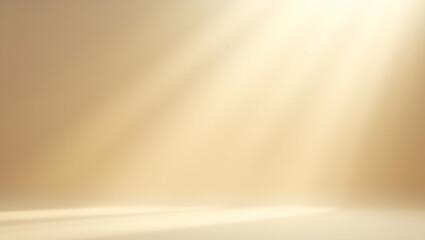 Poster - Soft, luminous haze envelops a seamless cream studio, creating a serene and inviting space, perfect for showcasing products or portraits in gentle light