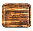 © siyam - Empty wooden cutting board with groove detail on transparent background