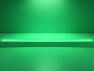 Poster - vibrant neon green electric gloss, a dominating display of modern minimalist design, perfect for hi-
