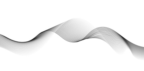 Fototapete - Background texture and pattern Image, Modern grey wave on white background. on checkerboard transparent background.banner design adobe illustration.