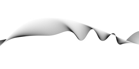 Fototapete - Background texture and pattern Image, Modern grey wave on white background. on checkerboard transparent background.banner design adobe illustration.