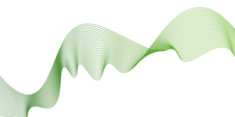 Fototapete - Modern abstract green wave liquid lines background.dots on a whit clean and fresh background,Frequency sound wave lines and technology curve lines,green wave lines frame,	