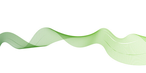 Fototapete - Modern abstract green wave liquid lines background.dots on a whit clean and fresh background,Frequency sound wave lines and technology curve lines,green wave lines frame,	