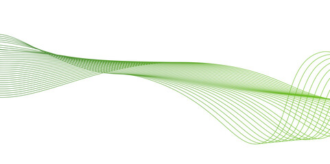 Fototapete - Modern abstract green wave liquid lines background.dots on a whit clean and fresh background,Frequency sound wave lines and technology curve lines,green wave lines frame,	
