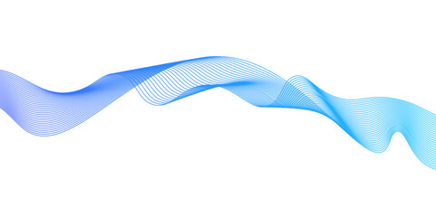 Fototapete - Smooth flowing dynamic blue wave lines isolated on white background,abstract background with business lines.Abstract wave line for banner, wallpaper background with wave,