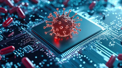 Aufkleber - A medical nanobot using microprocessor intelligence to navigate the bloodstream,Transition to Microprocessors