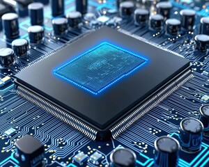 Aufkleber - AI-driven stock market analysis, Transition to Microprocessors