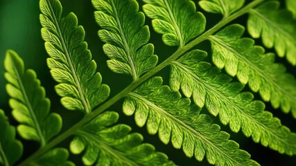Poster - A detailed shot of a fern leaf with intricate patterns and texture
