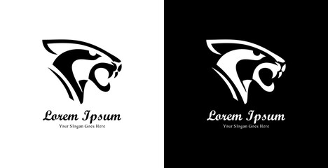 Aufkleber - Jaguar head logo design with simple shape