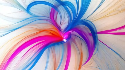 Poster - abstract fractal art in motion: an abstract fractal artwork bursts with vibrant colors and dynamic e