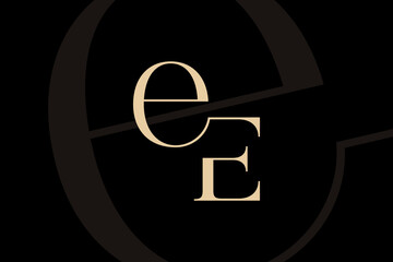Wall Mural - ee letter logo icon design. classic style luxury initials monogram.