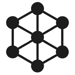 Poster - abstract black blockchain network design with connecting nodes for digital technology