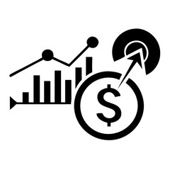 Poster - Abstract silhouette design of financial data analytics information with transparency