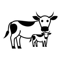 Poster - Cow illustration of a simple silhouette vector design element