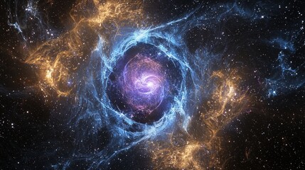 Wall Mural - stunning colorful nebula in deep space with stars and galaxies