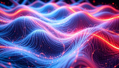 Poster - Abstract flowing lines in vibrant colors create a mesmerizing visual display