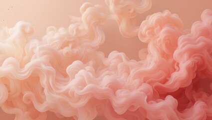 Wall Mural - Soft Abstract Swirls of Pink and Cream Creating a Dreamy Atmosphere in Digital Art