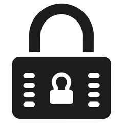 Poster - Secure transaction lock silhouette design representing online safety and digital security