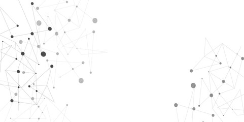 Wall Mural - A beautiful Chaotic abstract line seamless pattern .Technology black illustration . Connected lines with dots .graphic background dots with connections for your design, illustration	
