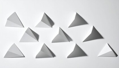 Poster - Creative paper folding techniques studio space photography minimalist top-down view artistic expression